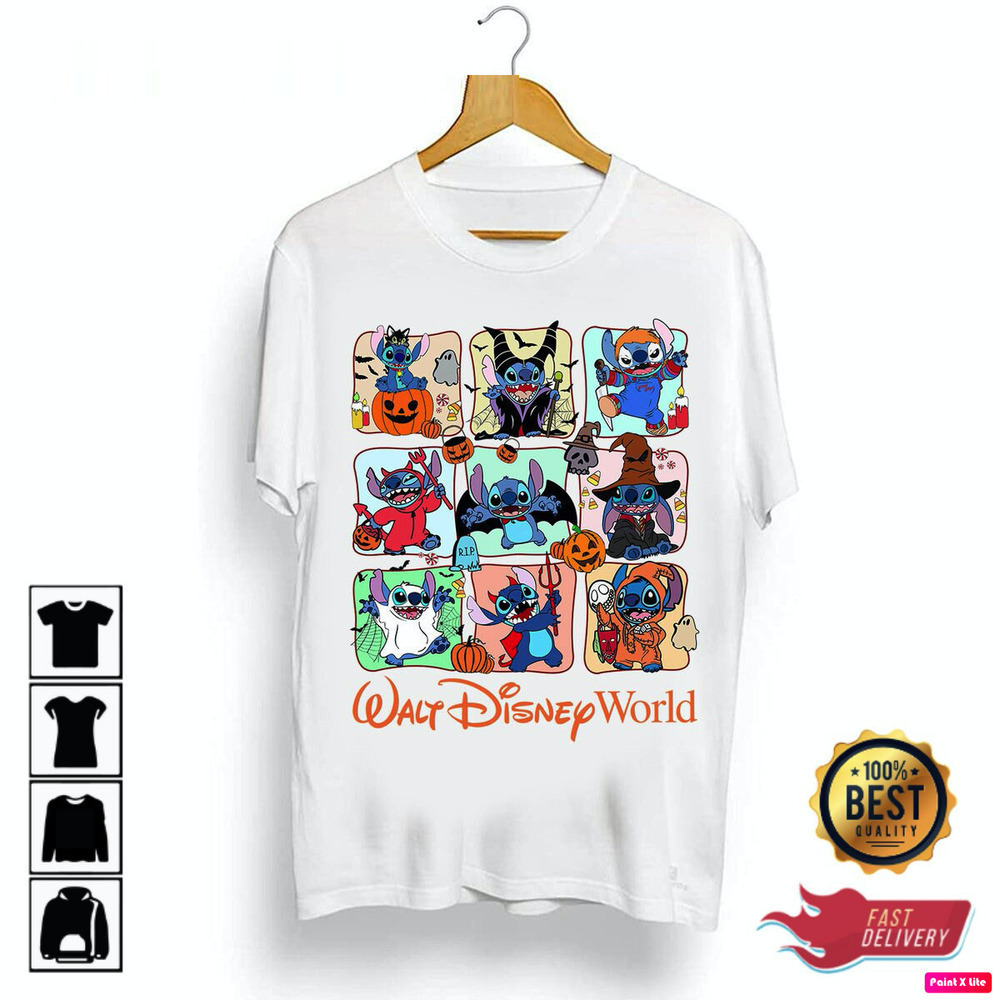 Stitch Halloween Horror Disneyland Spooky Costume Halloween Tshirt
